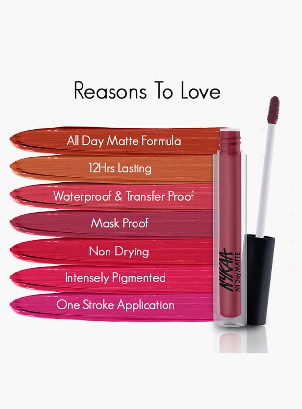 NYKAA All Day Matte Liquid Lipstick - Boss Babe