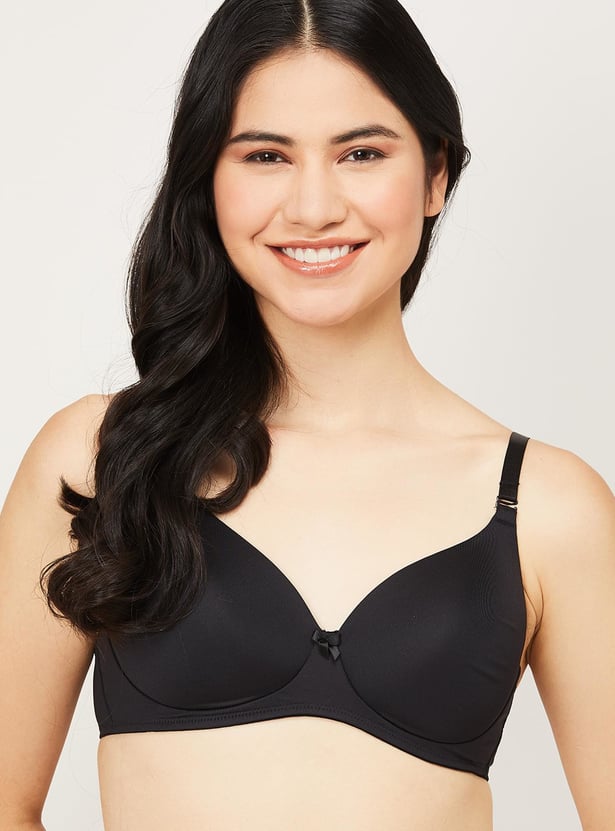 JOCKEY Solid Padded Non-Wired Balconette Bra