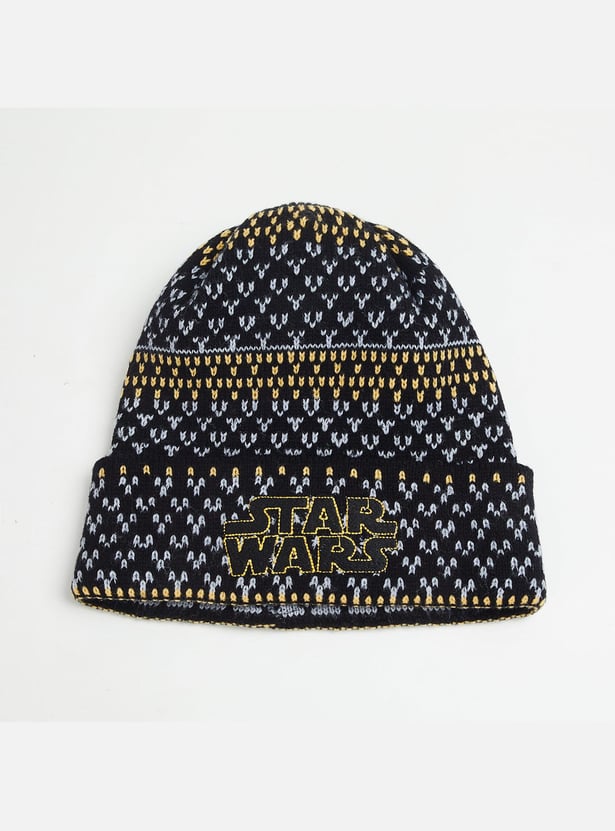 FREE AUTHORITY Men Star Wars Textured Beanie Cap