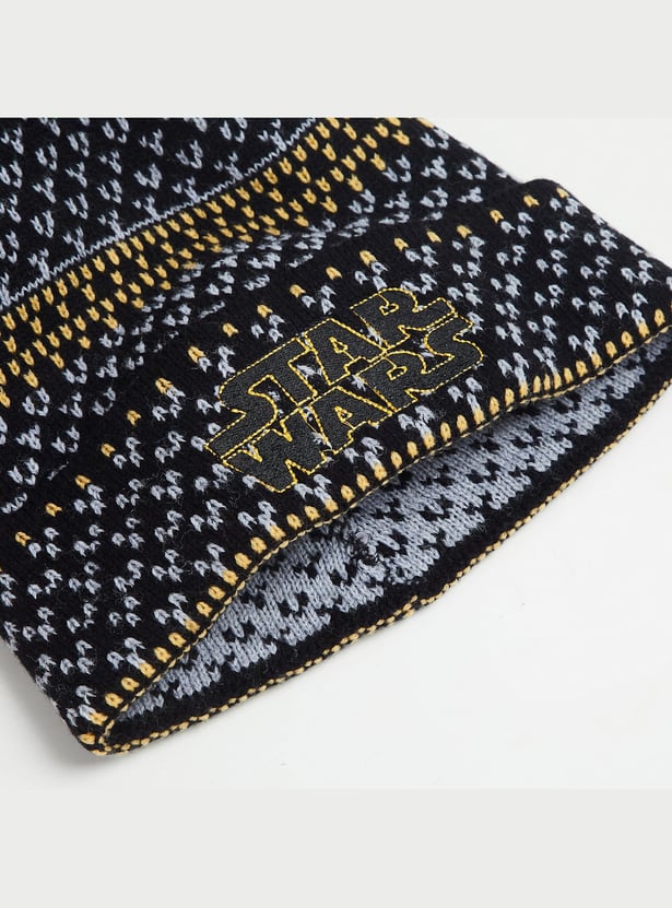 FREE AUTHORITY Men Star Wars Textured Beanie Cap