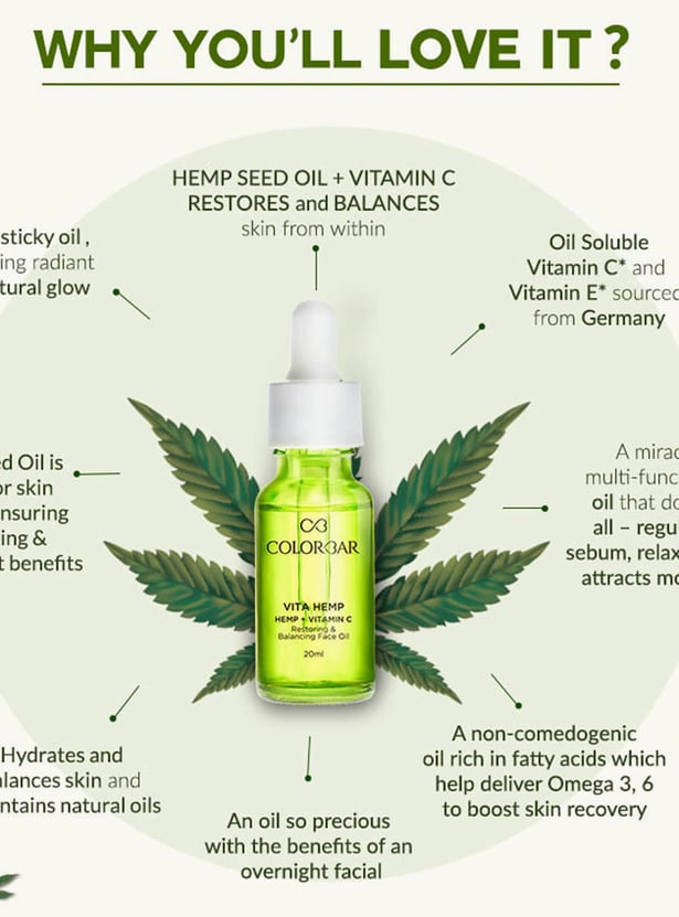 COLORBAR Vita Hemp Vitamin C Face Oil – 20 ML