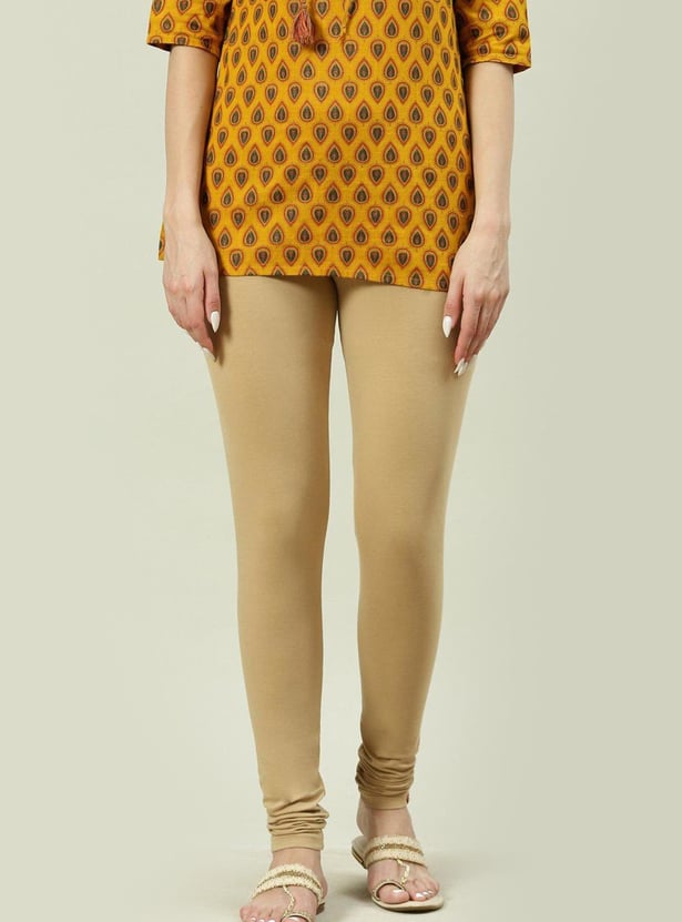 BIBA Women Solid Elasticated Churidar