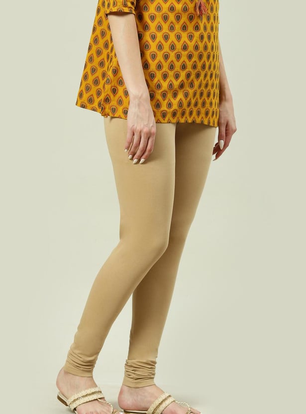 BIBA Women Solid Elasticated Churidar