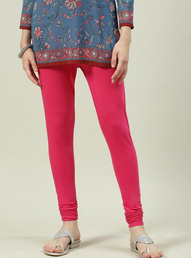BIBA Women Solid Elasticated Churidar