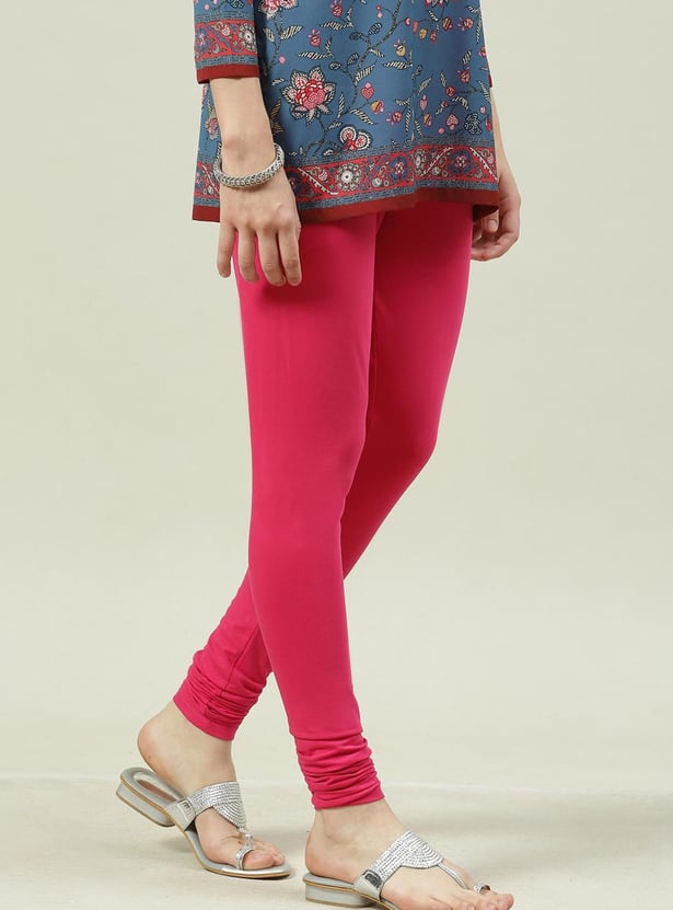 BIBA Women Solid Elasticated Churidar