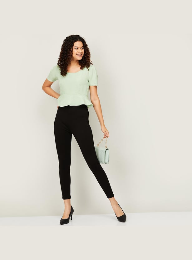 CODE Women Solid Treggings