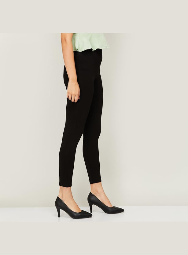 CODE Women Solid Treggings