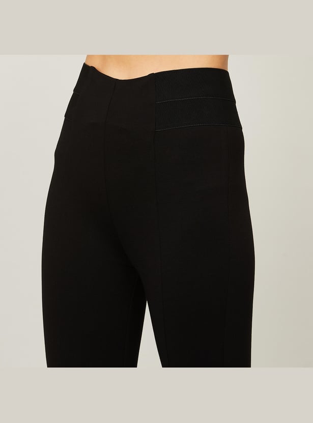 CODE Women Solid Treggings