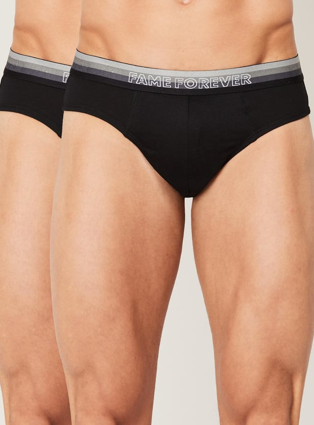 FAME FOREVER Solid Briefs - Pack of 2