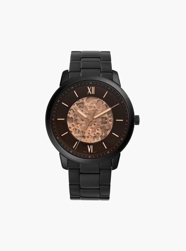 FOSSIL Men Round Automatic Watch with Metal Strap - ME3183I