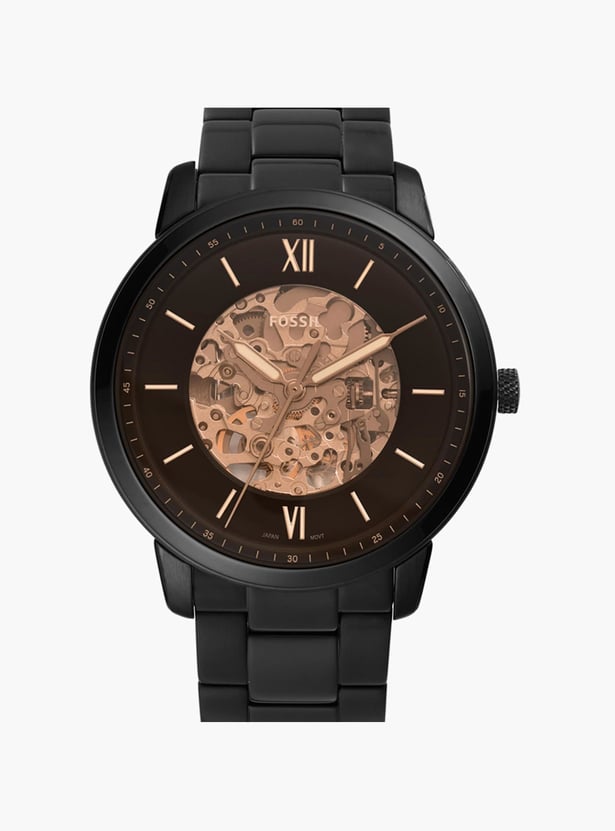 FOSSIL Men Round Automatic Watch with Metal Strap - ME3183I