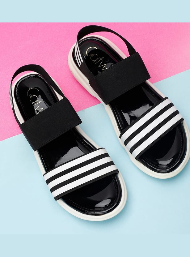 CATWALK Women Striped Elasticated Sandals