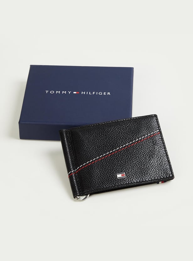 TOMMY HILFIGER Men Striped Bi-Fold Leather Wallet