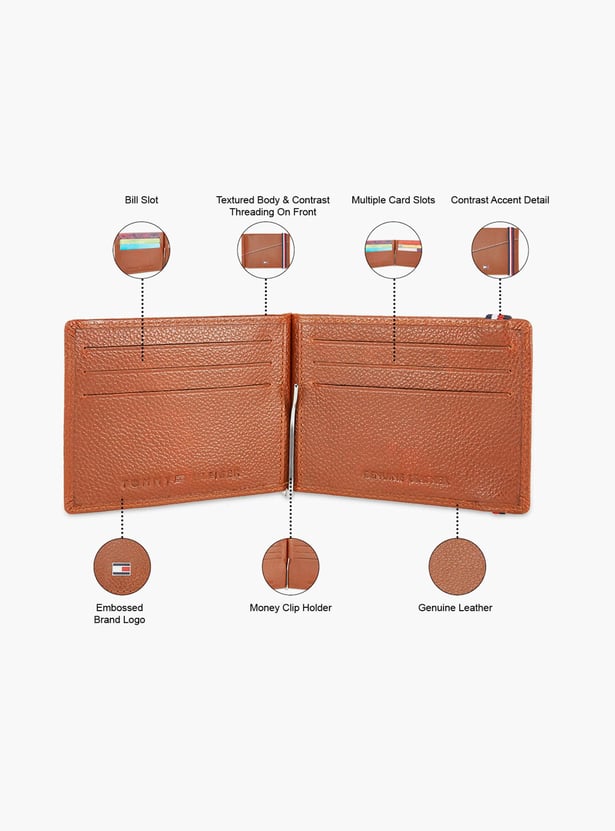TOMMY HILFIGER Men Striped Bi-Fold Leather Wallet