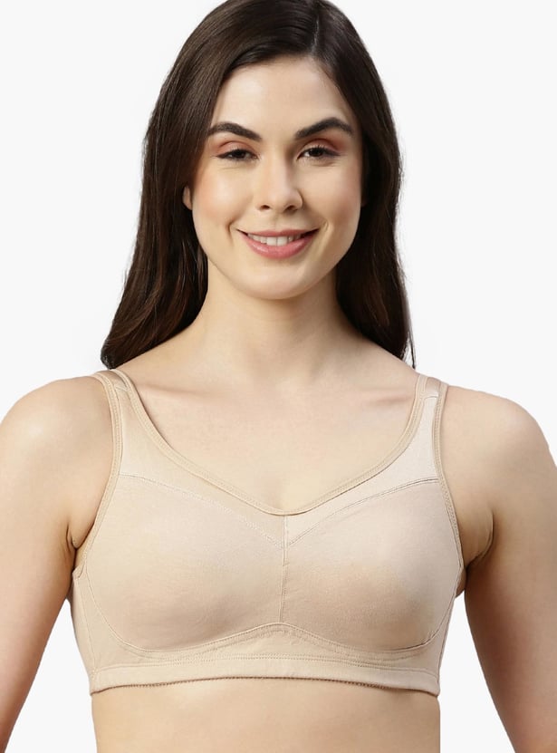 ENAMOR Solid Balconette Non-Padded Non-Wired Bra