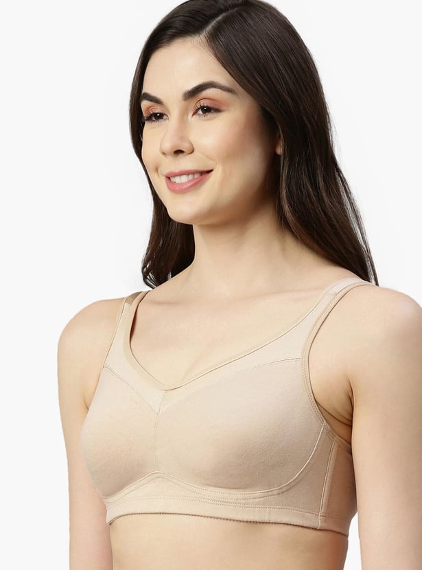 ENAMOR Solid Balconette Non-Padded Non-Wired Bra