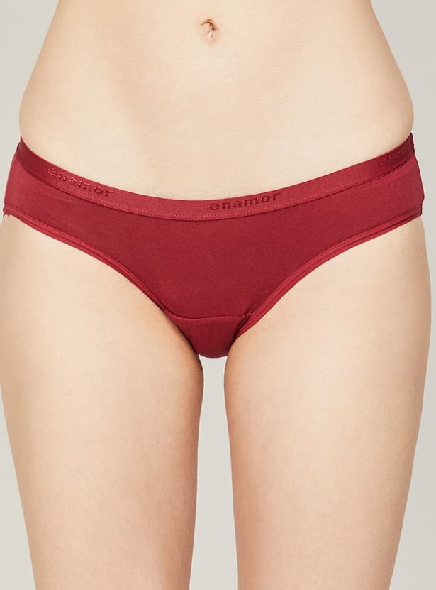 ENAMOR Solid Bikini Panties-Set of 3