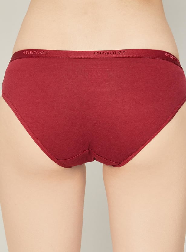 ENAMOR Solid Bikini Panties-Set of 3