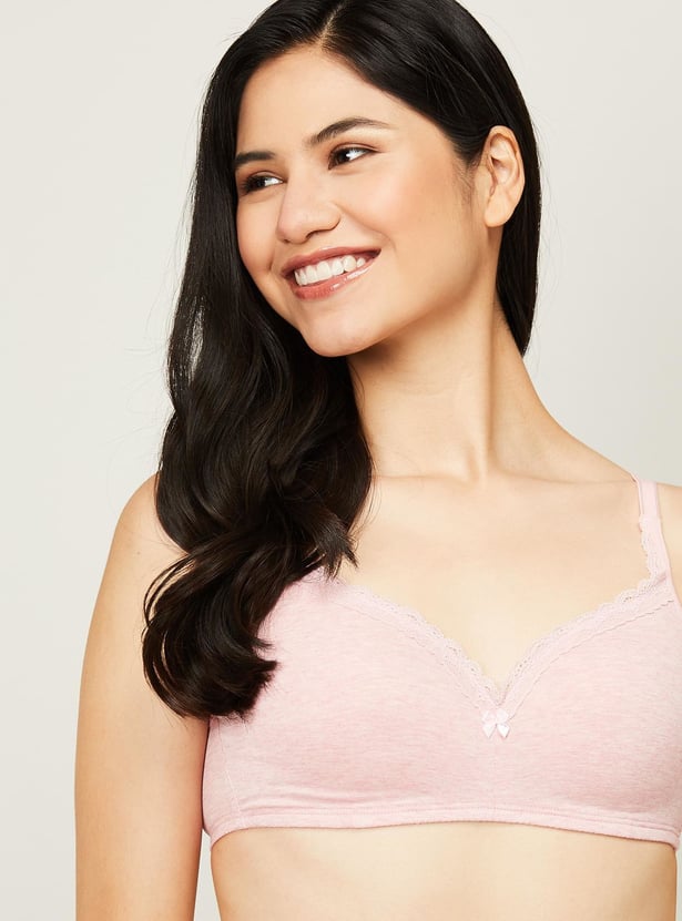 ENAMOR Women Solid Balconette Padded Non-Wired Bra