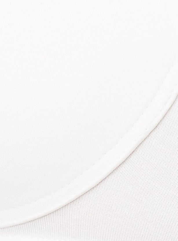 ENAMOR Women Solid Plunge Padded Non-Wired Bra