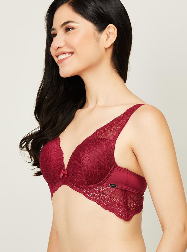 ENAMOR Butterfly Cleavage Enhancer Plunge Push-Up Padded Wired Bra