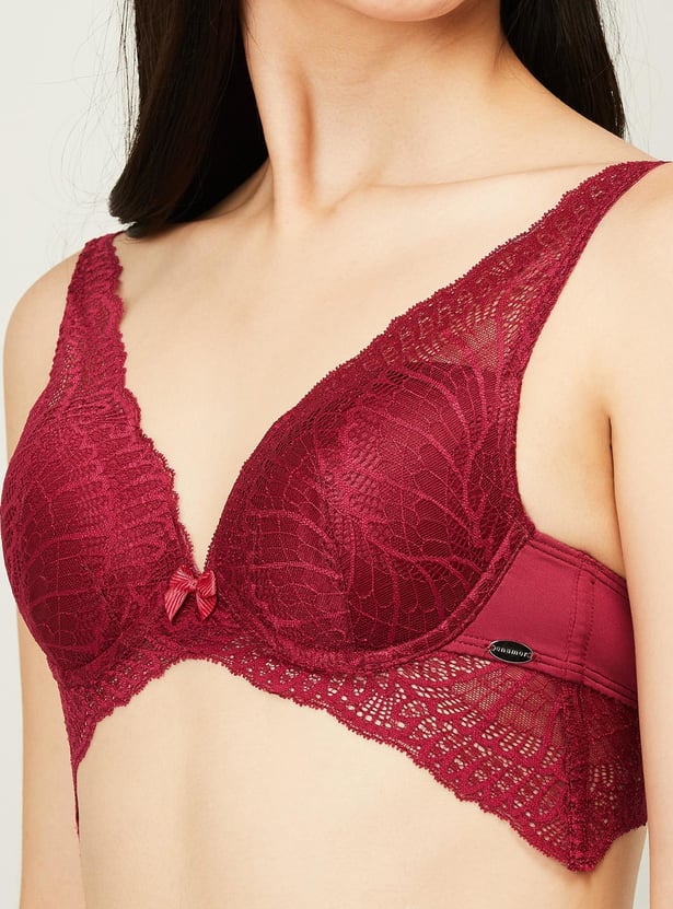 ENAMOR Butterfly Cleavage Enhancer Plunge Push-Up Padded Wired Bra