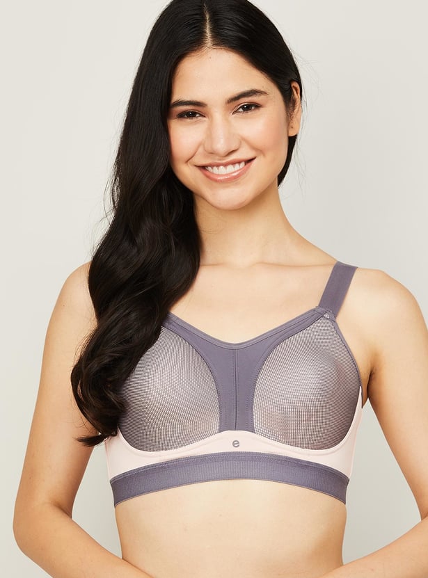 ENAMOR Women Colourblocked Balconette Non-Padded Non-Wired Bra