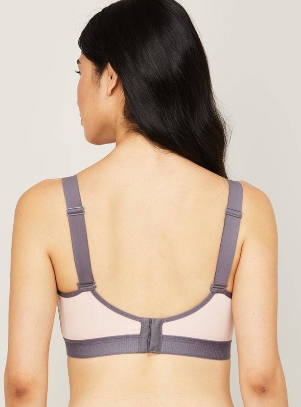 ENAMOR Women Colourblocked Balconette Non-Padded Non-Wired Bra