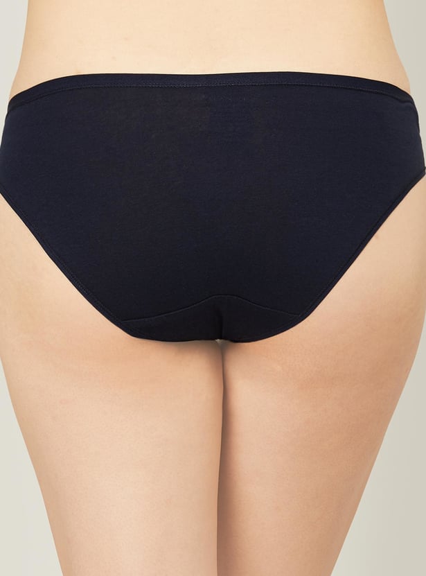 ENAMOR Women Printed Elasticated Bikini Panty - Pack of 3