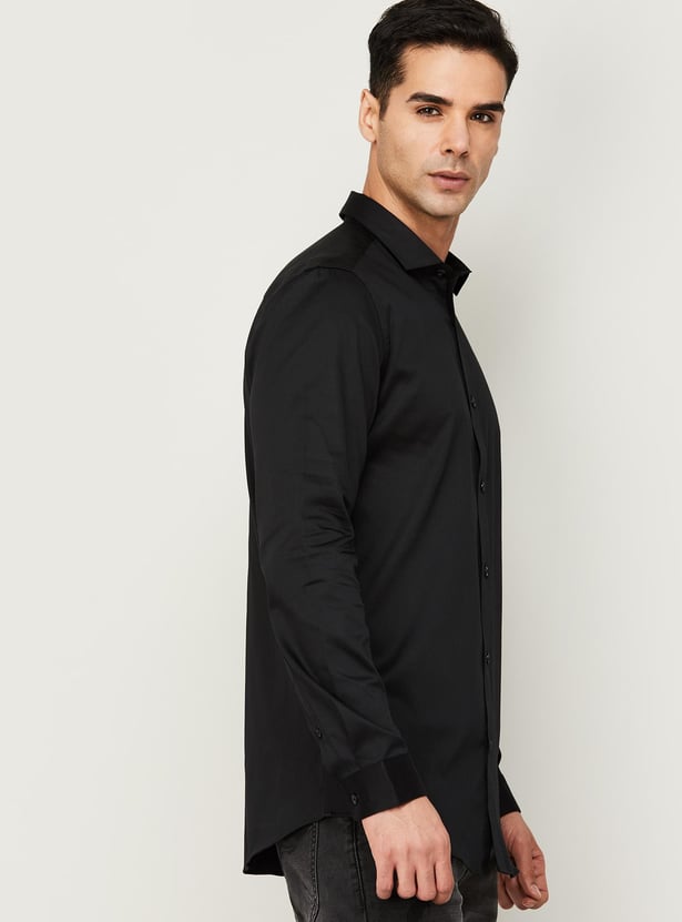 JACK & JONES Men Solid Slim Fit Casual Shirt
