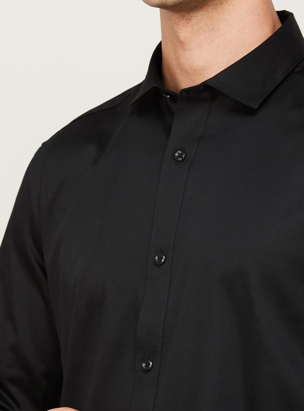 JACK & JONES Men Solid Slim Fit Casual Shirt