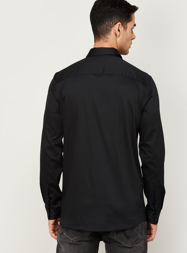 JACK & JONES Men Solid Slim Fit Casual Shirt