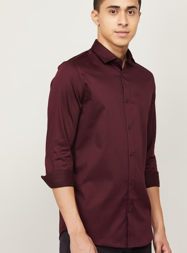 JACK & JONES Men Solid Slim Fit Casual Shirt