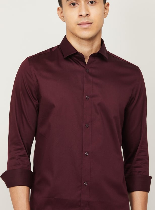 JACK & JONES Men Solid Slim Fit Casual Shirt