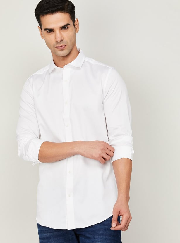 JACK & JONES Men Solid Slim Fit Casual Shirt