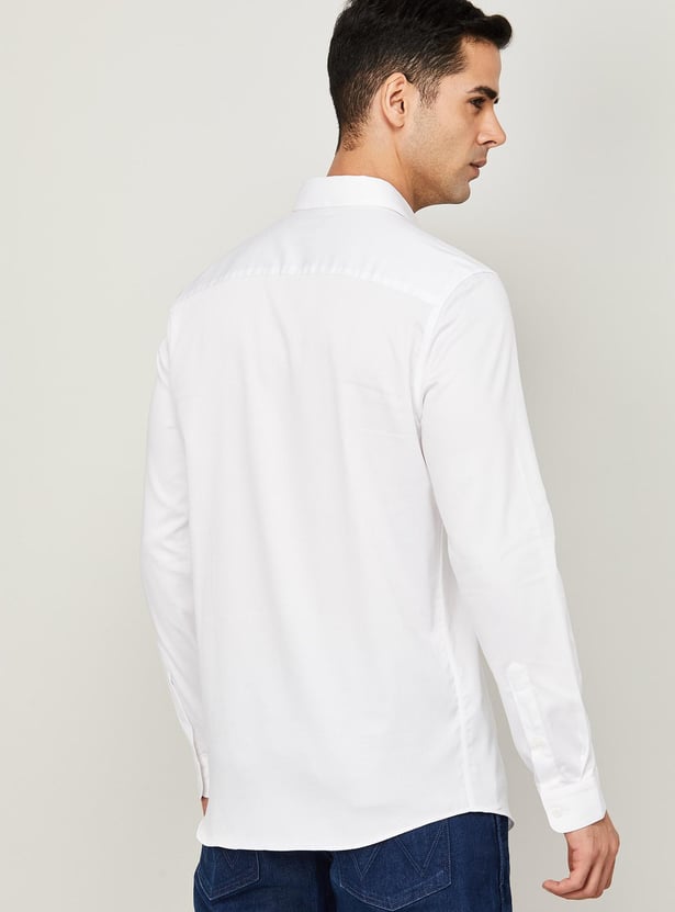 JACK & JONES Men Solid Slim Fit Casual Shirt