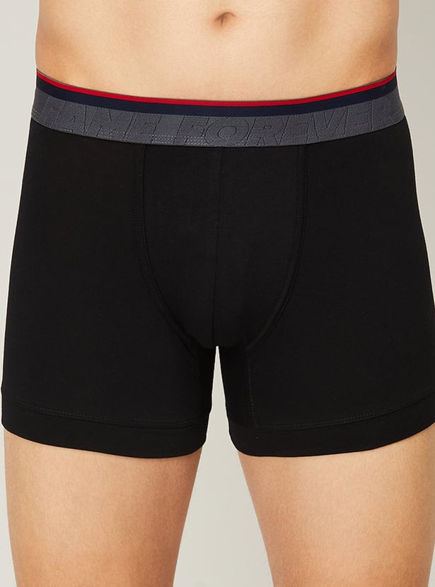 FAME FOREVER Men Solid Trunks - Pack of 2