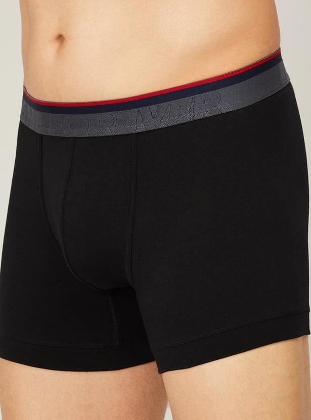 FAME FOREVER Men Solid Trunks - Pack of 2