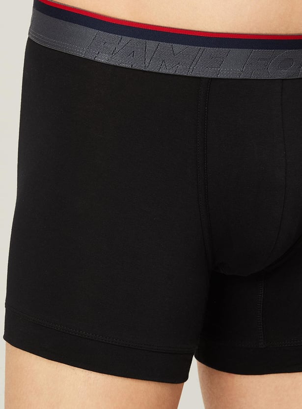 FAME FOREVER Men Solid Trunks - Pack of 2