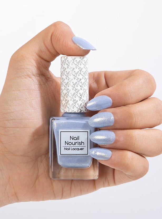 KAY BEAUTY Nail Nourish Glitter Pastel Nail Enamel Polish - Starlit Aqua
