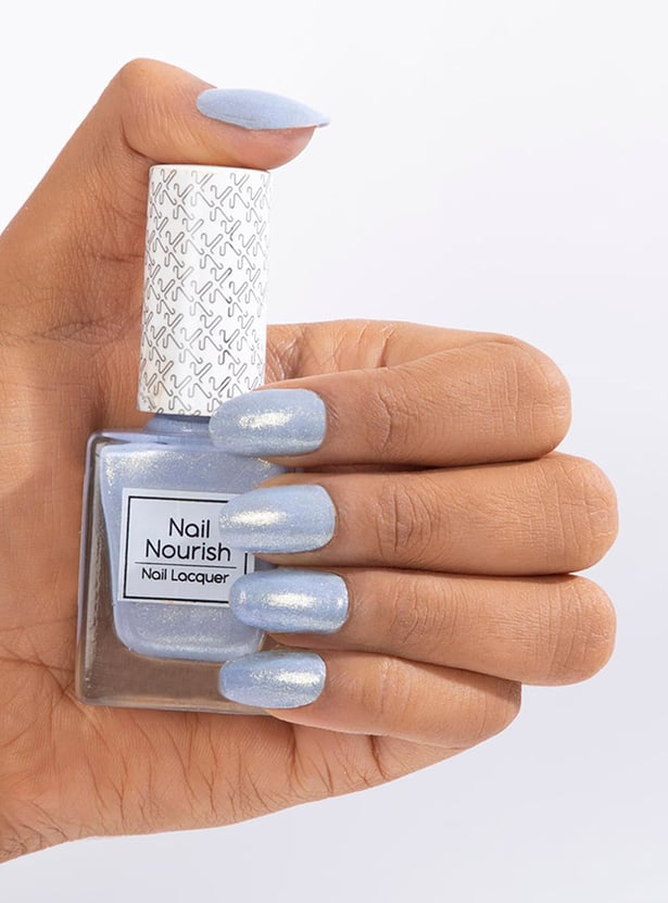 KAY BEAUTY Nail Nourish Glitter Pastel Nail Enamel Polish - Starlit Aqua