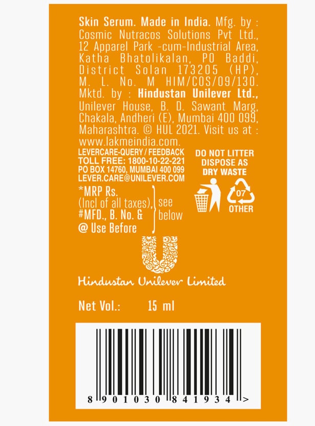 LAKME 9 to 5 Vitamin C+ Facial Serum - 15 ml