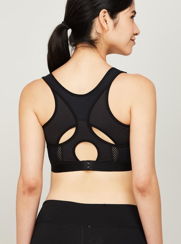 JOCKEY Solid Padded Racer Back Sports Bra