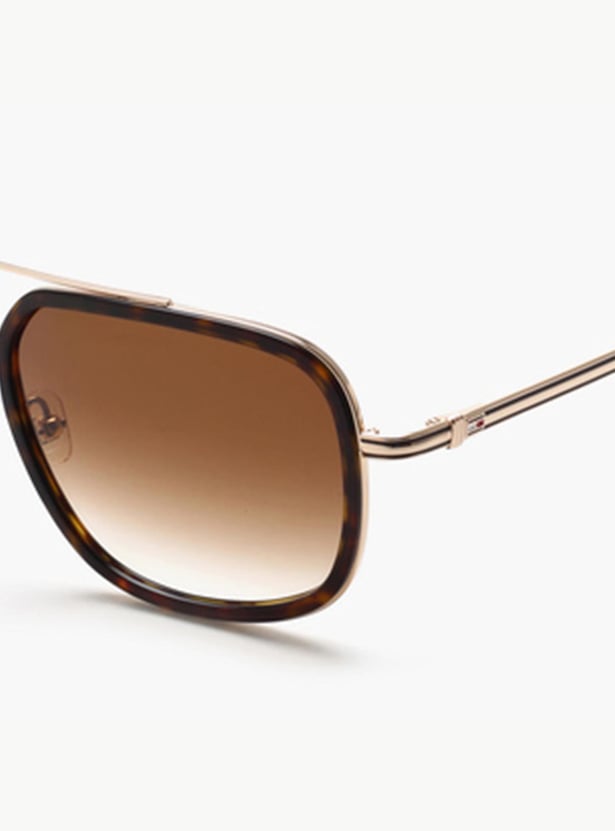 TOMMY HILFIGER Men UV-Protected Square Sunglasses - TH9732C2GLD-DEMI60S