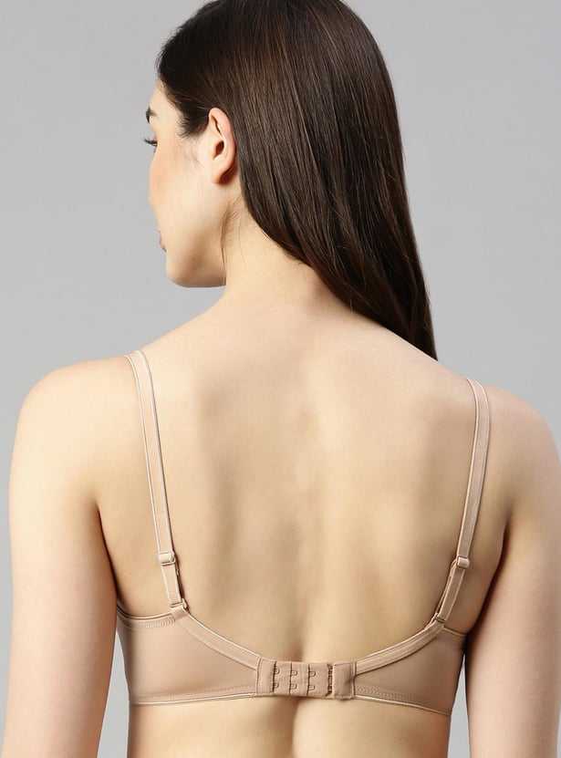 ENAMOR Solid Padded Non-Wired Full Coverage Bra