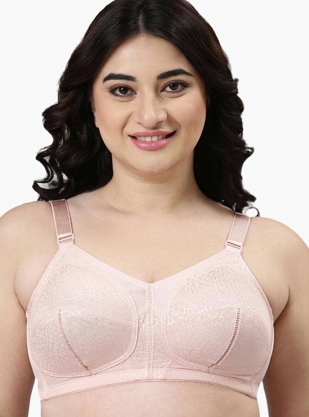 ENAMOR Printed Non-Padded Non-Wired Minimizer Bra
