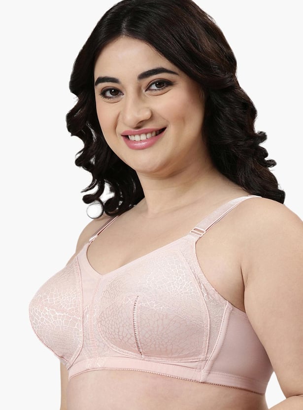 ENAMOR Printed Non-Padded Non-Wired Minimizer Bra