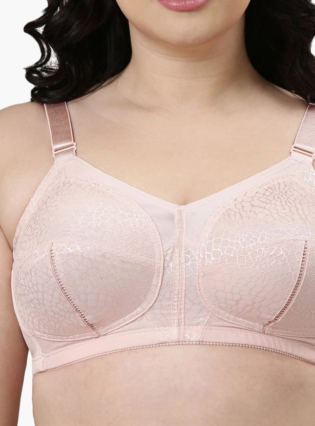 ENAMOR Printed Non-Padded Non-Wired Minimizer Bra