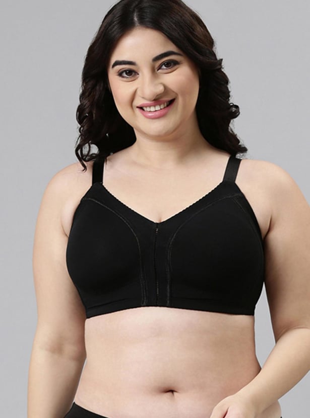 ENAMOR Solid Non-Padded Non-Wired Full Coverage Bra