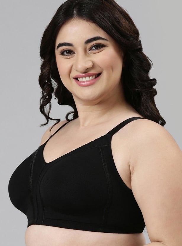 ENAMOR Solid Non-Padded Non-Wired Full Coverage Bra